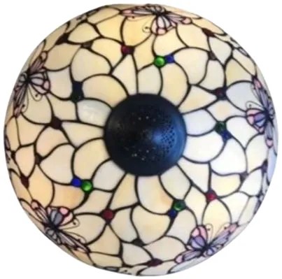 Závesná lampa Tiffany vitrážový luster MOTÝLE Ø30