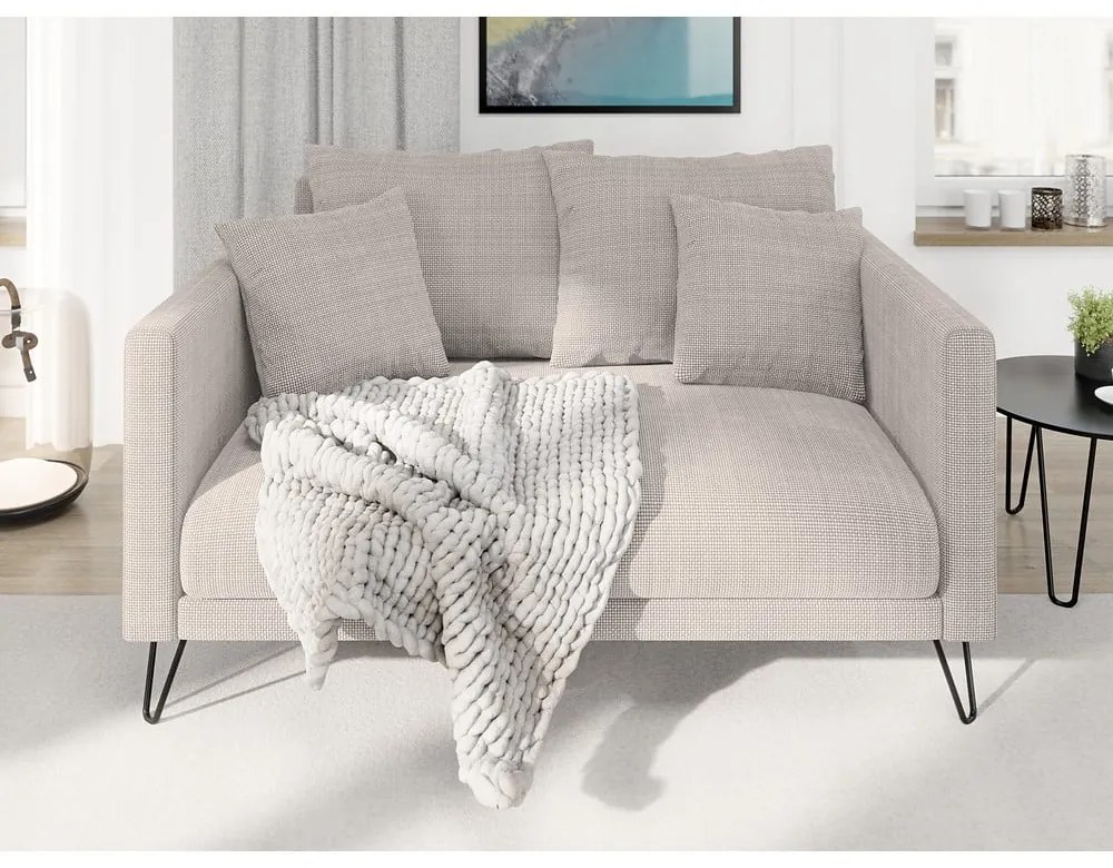 Svetlohnedá ženilková pohovka 140 cm Freya – Ropez