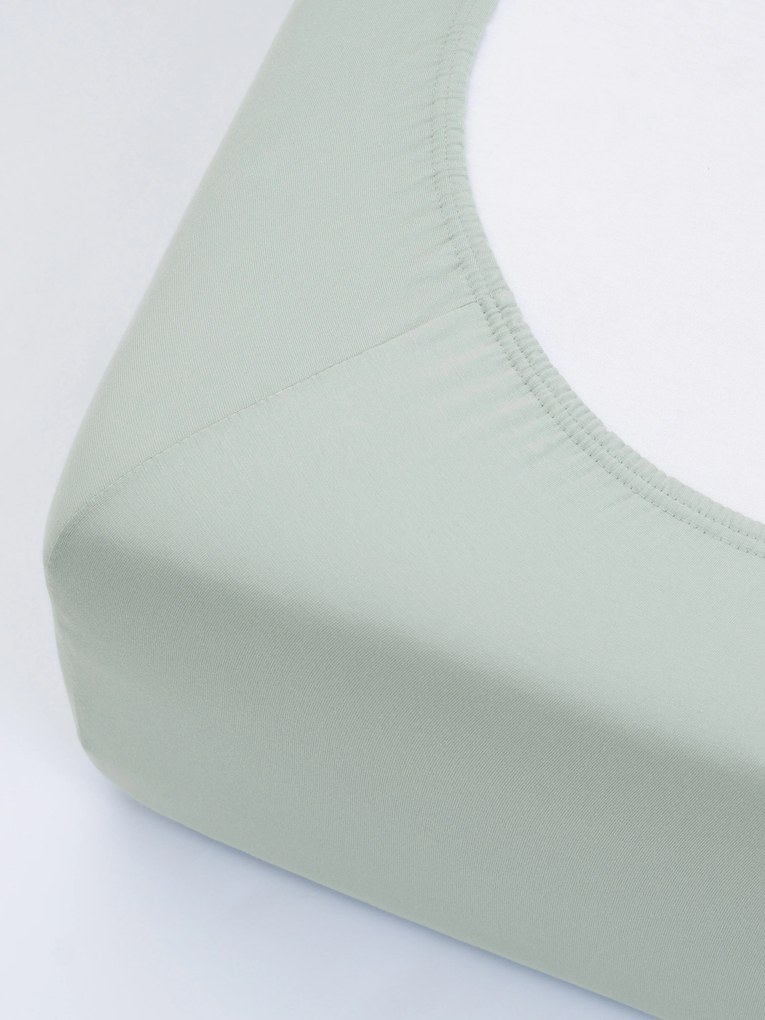 Jersey plachta s elastanom Deluxe 120 × 200 cm – sivozelená