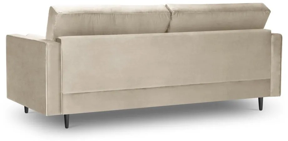 Béžová zamatová pohovka Milo Casa Santo, 219 cm