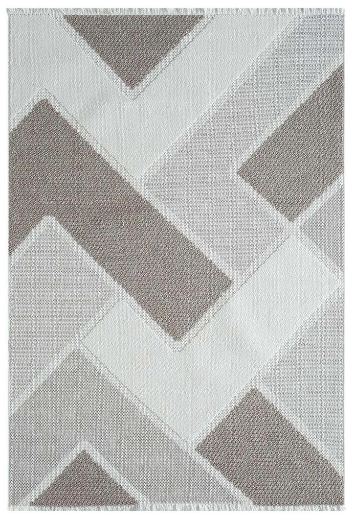 Dekorstudio Moderný koberec LINDO 8877 - béžový Rozmer koberca: 140x200cm