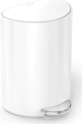 Pedálový odpadkový kôš Simplehuman 6 l biela oceľ SHCW2108