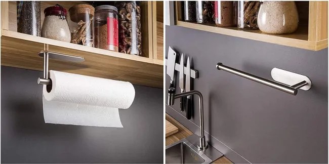 Držiak na kuchynské utierky PARGO strieborný