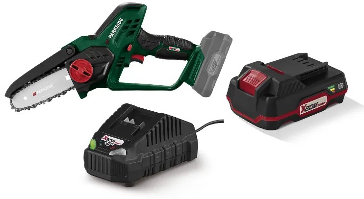Parkside® Aku reťazová píla 20 V Paghs 20-Li B2 + Akumulátor 20 V/2 Ah PAP 20 B1 + Nabíjačka na akumulátor 20 V/2,4 A PLG 20 C1 (800009105)