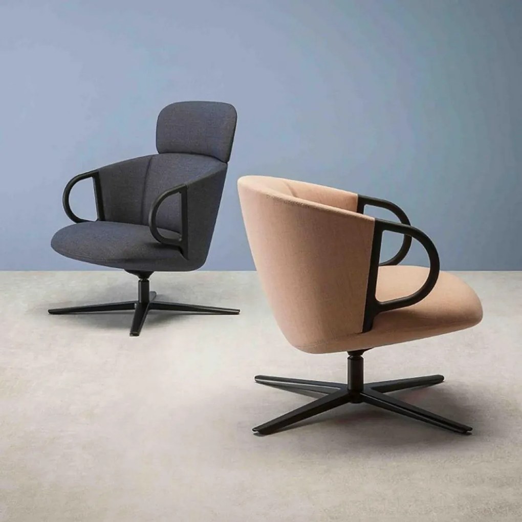 CUCARACHA čalúnené lounge kreslo CUCARACHA LB BL
