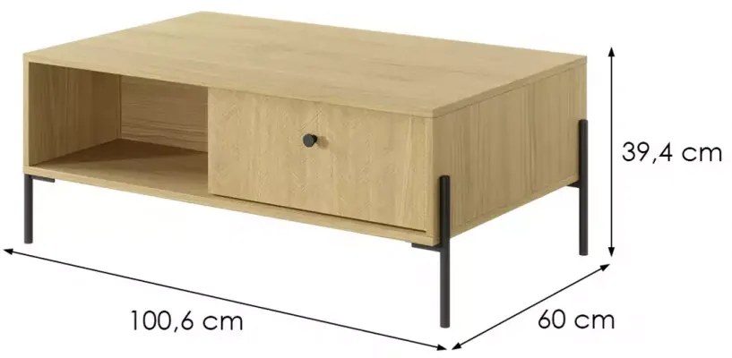 Konferenčný stolík v dekore dub SCANDI 2S