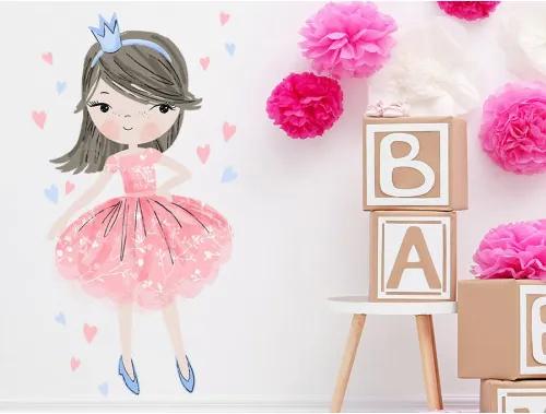 PASTELOWE LOVE Dekorácia na stenu CHARACTERS Princess - Princezná ružová PAS-pripin