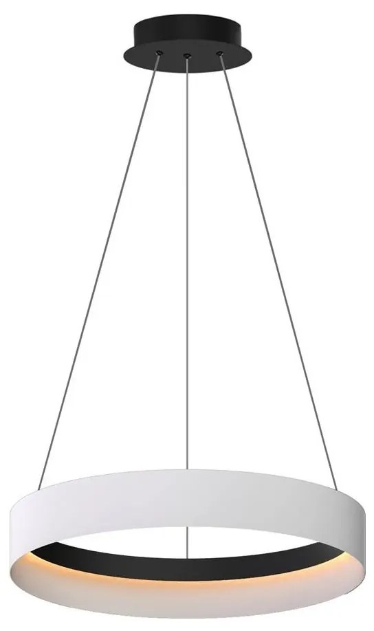 LED Luster na lanku ORBITA LED/52W/230V biela/čierna