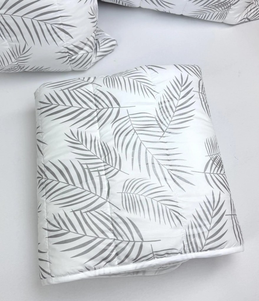 Set paplón + vankúš Elegantné listy 140x200/70x90 cm – mikrovlákno, duté vlákno, celoročné použitie