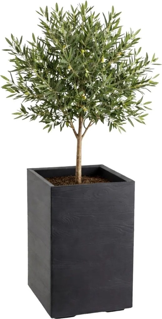 Sada 2 ks květináčů BETONIQUE 40x40/60x40 cm černá