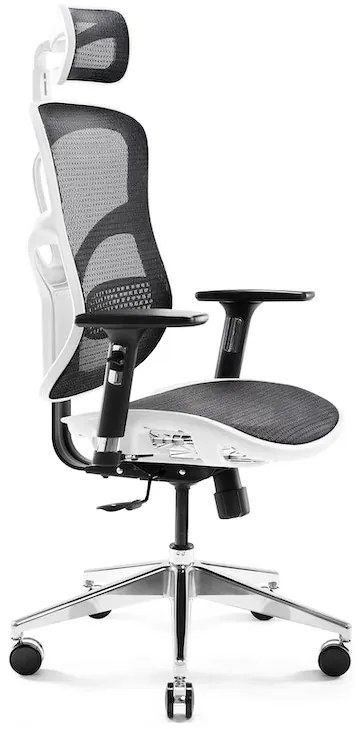 Kancelárska ergonomická stolička DIABLO V-BASIC: bielo-čierna Diablochairs