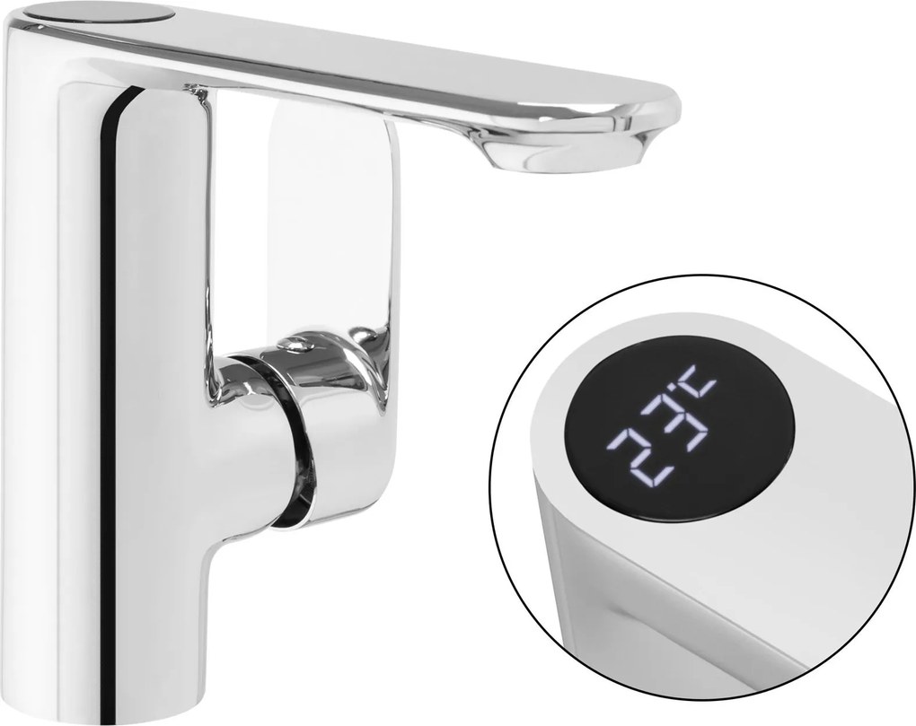 Rea Mils LCD, umývadlová batéria, chrómová, REA-B2000