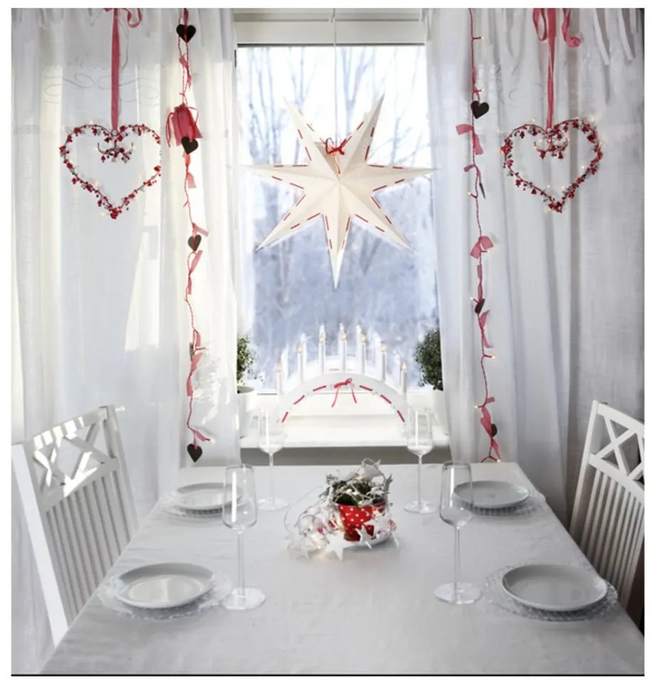 Biela vianočná svetelná dekorácia Star Trading Vira, ø 60 cm