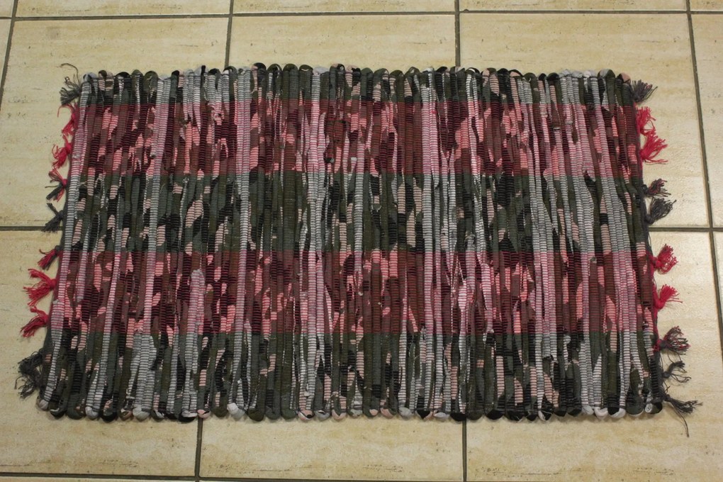 Koberec tkaný bavlnený VZOR 6. - farebný (45x75 cm)