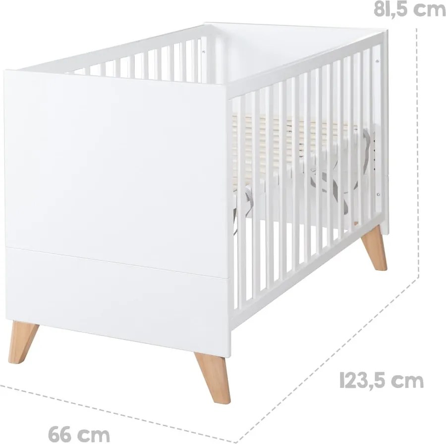 Biela postieľka 60x120 cm Léon – Roba