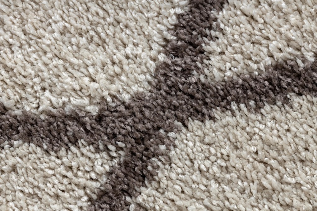 Koberec BERBER BENI krémový, strapce, Maroko Shaggy