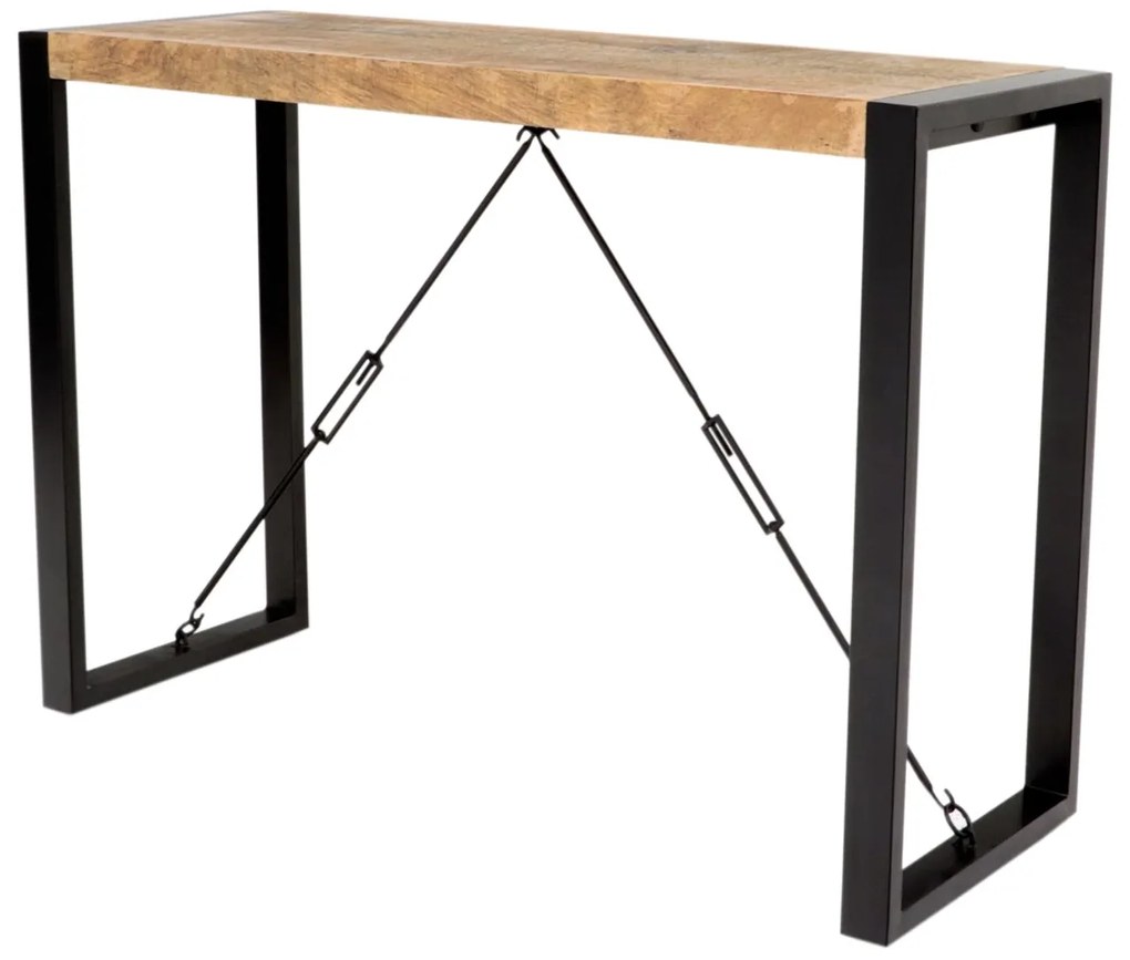 furniture-nabytek.cz - Stolík toaletný z dreva mango a kovu 110x76x40
