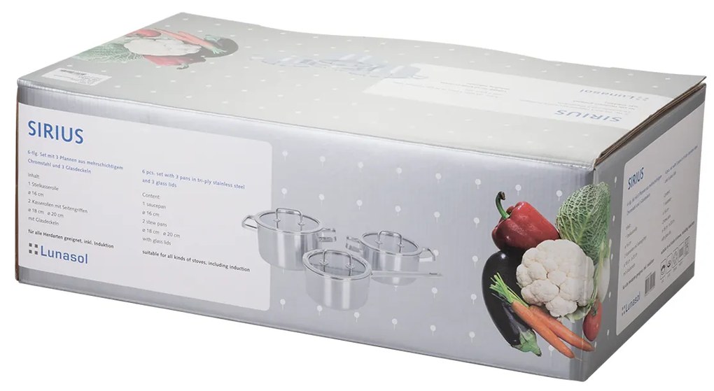 Panvice set 6 ks - Sirius Triply Lunasol - 600965