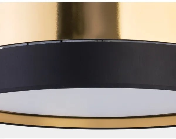 Stropné svietidlo HILTON 4xE27/15W/230V pr. 60 cm mosadz/čierna