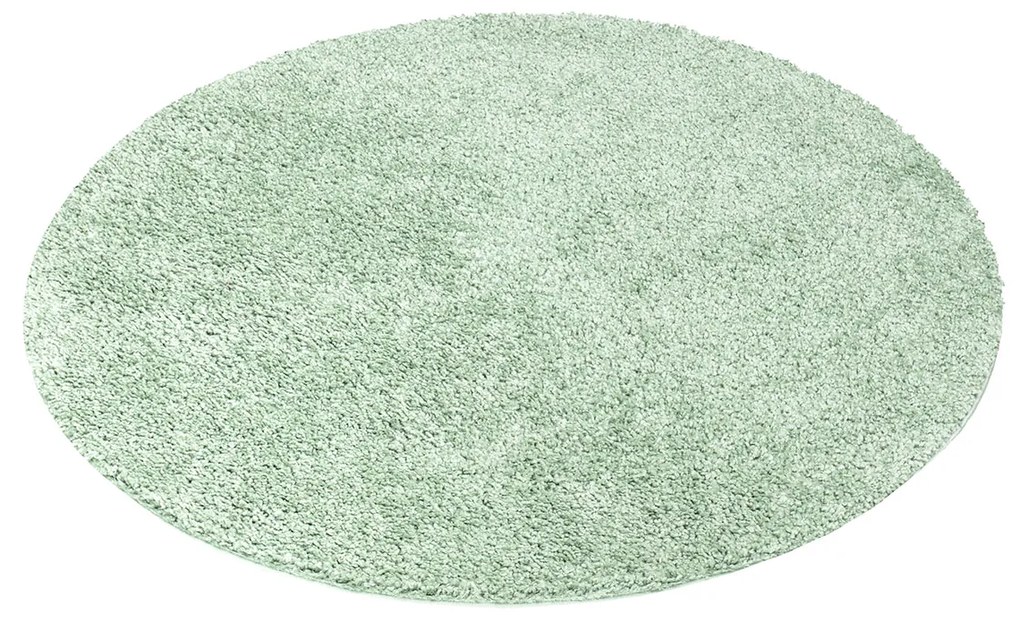Dekorstudio Shaggy okrúhly koberec CITY 500 zelený Priemer koberca: 80cm