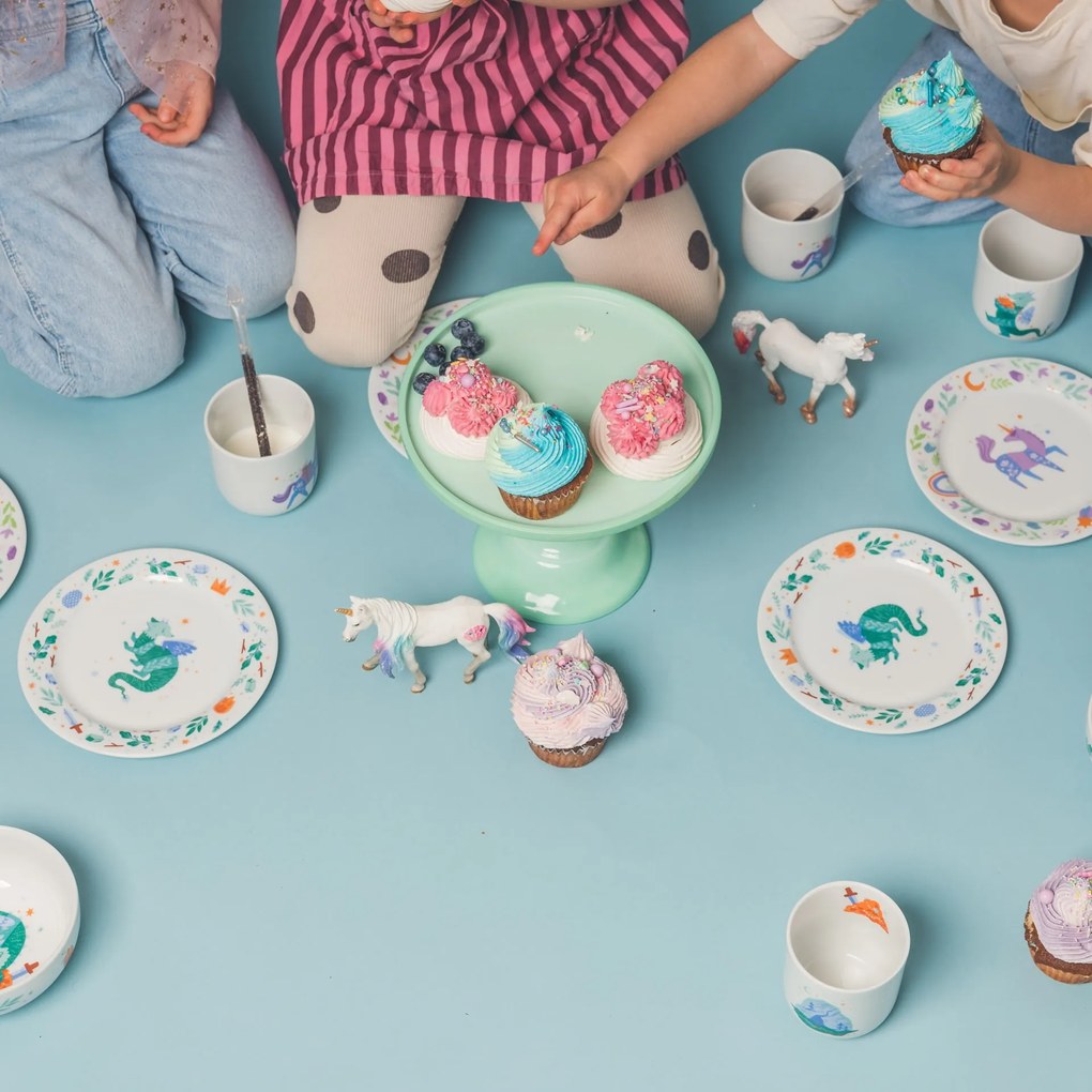 Bella Rose Detský porcelánový tanier Drak Ø 19 cm