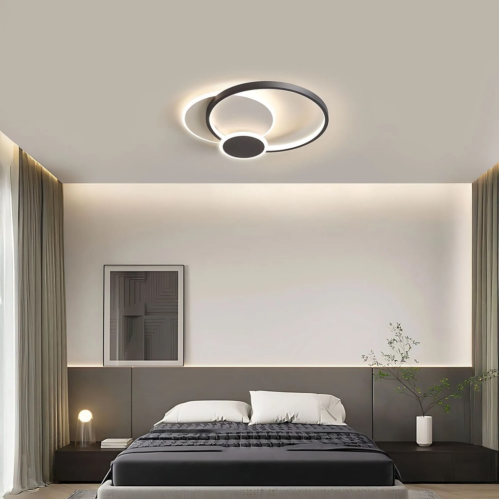 Toolight Toolight, LED stropné svietidlo + diaľkové ovládanie, APP1709-C, čierna, OSW-04038