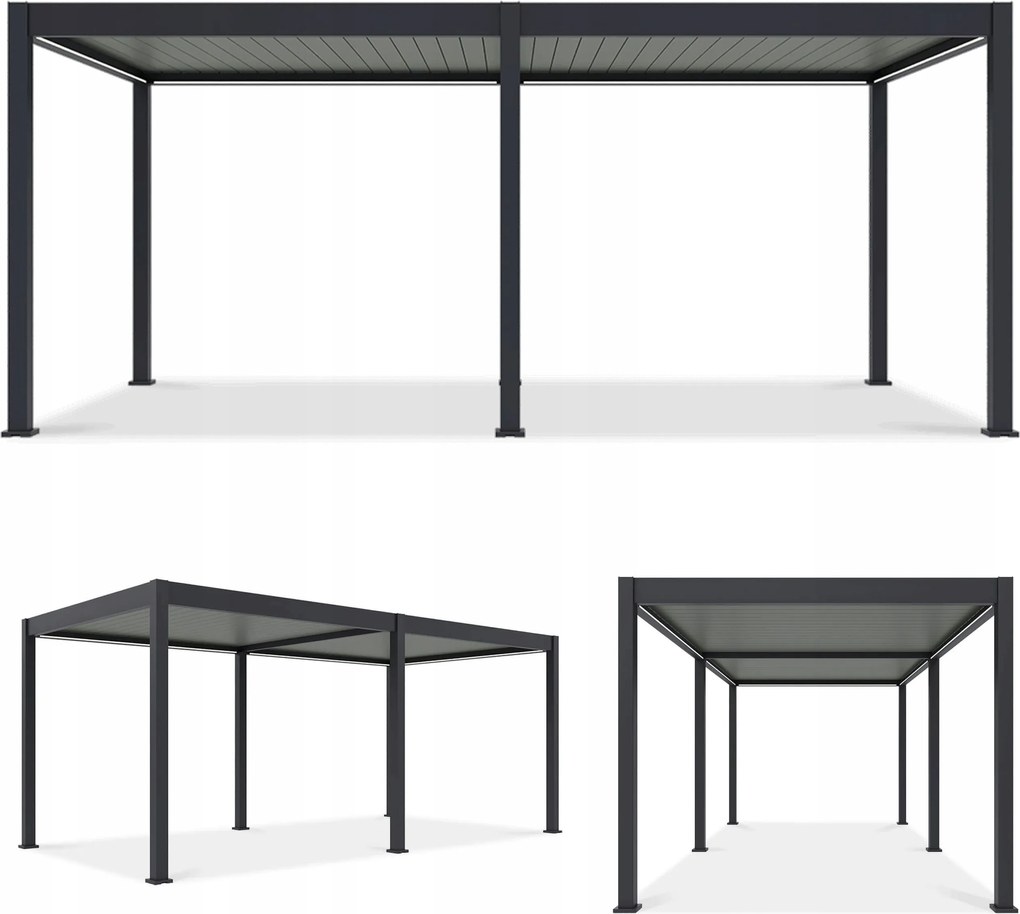 Záhradná terasová pergola Elegance Automatická 3x6 s Led osvetlením