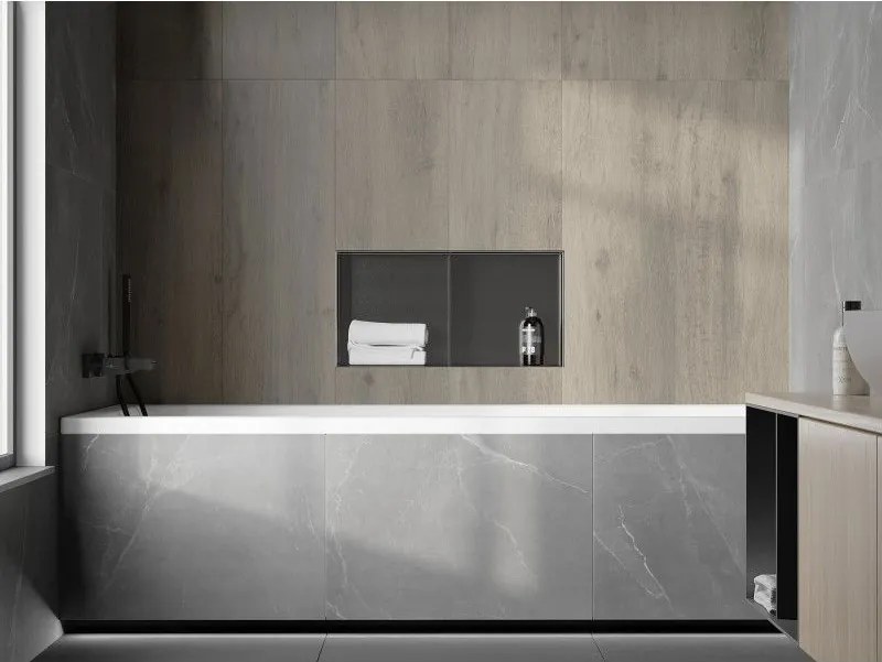 Mexen X-Wall-NR, polica na zapustenie bez príruby 60 x 30 cm, grafitová matná - 19E1603010S