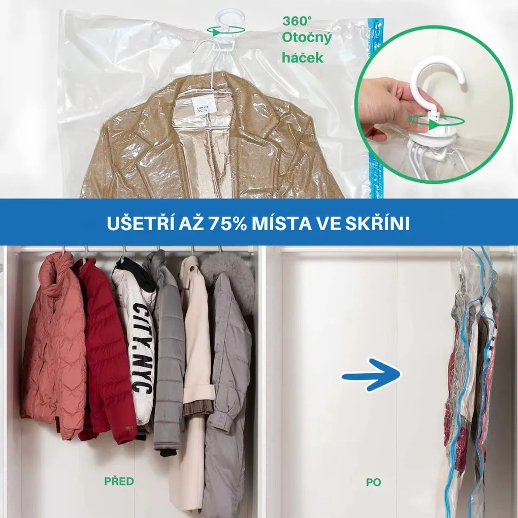 Orion Vákuové vrece MAGIC s háčikom na zavesenie, 70 x 144 cm