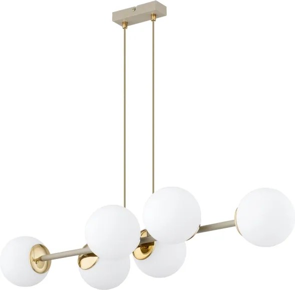 Brilagi - Luster na lankách MILO ECRU 6xE27/60W/230V béžová/zlatá