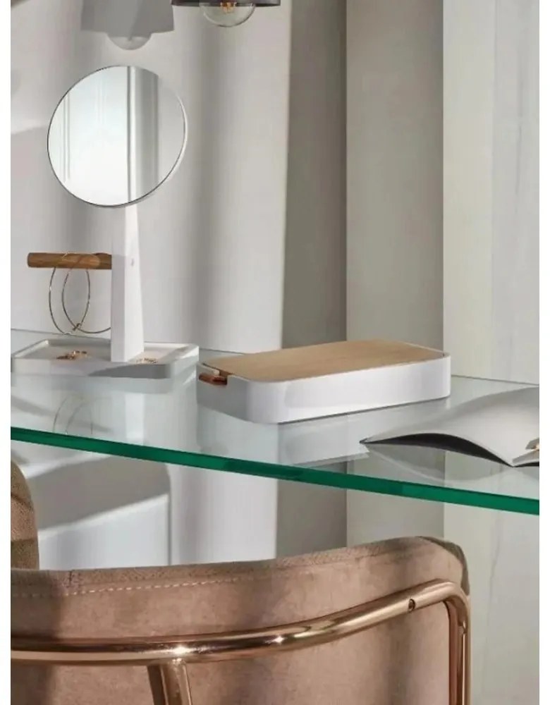 Sklenený konzolový stolík 40x125 cm Burano – Kave Home