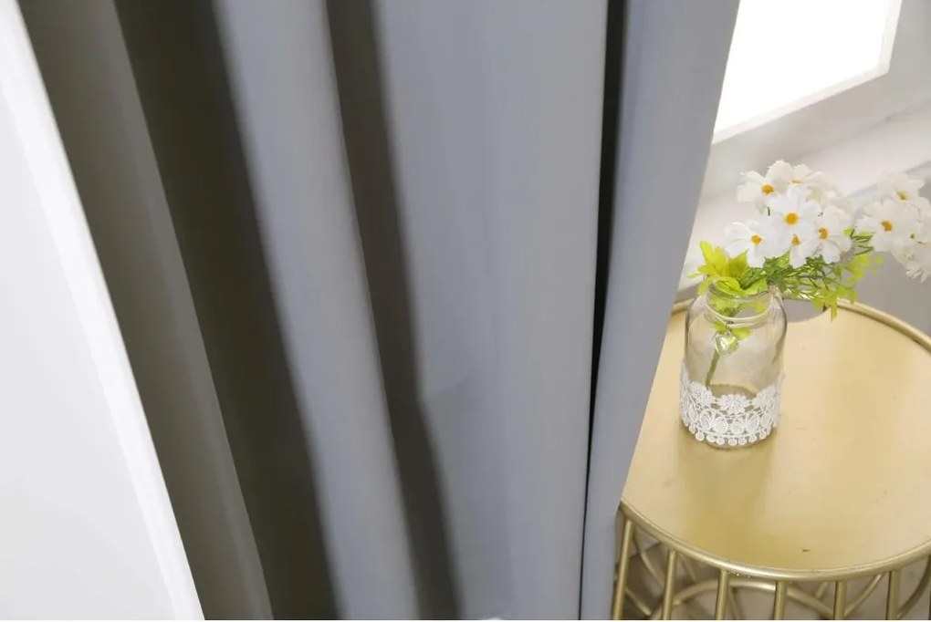 Záves OXFORD LIGHT 140x250 cm, svetlosivý Zavesenie: Riasiaca páska