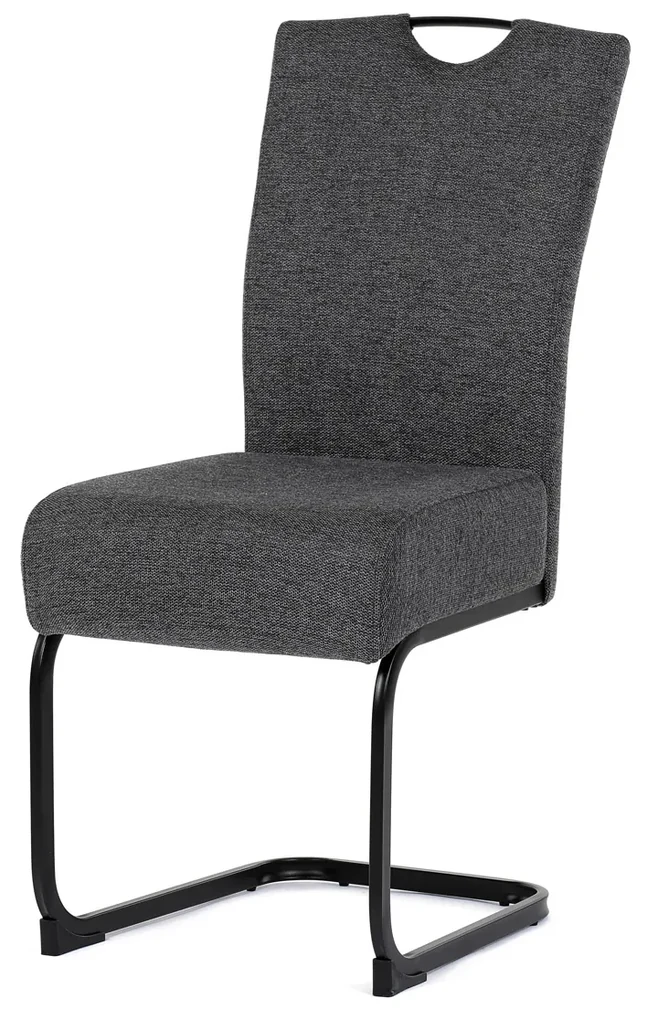 Autronic - Židle jídelní, taštičkové pružiny v sedáku, šedá látka, černý kov - DCL-E2008 GREY2