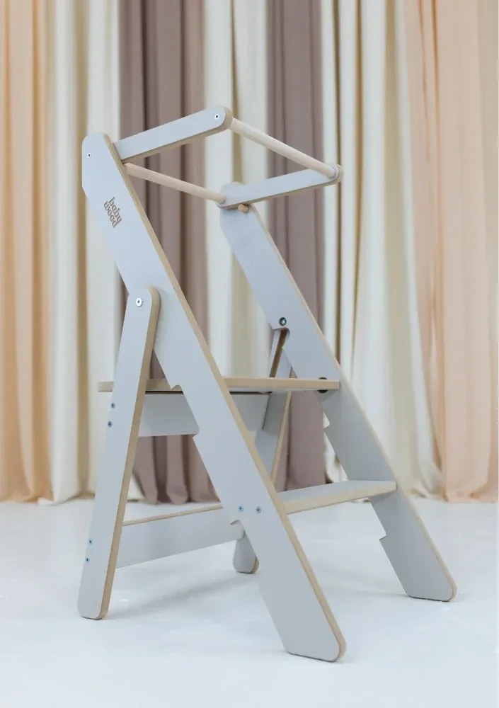 Učiaca montessori detská veža skladacia kašmír