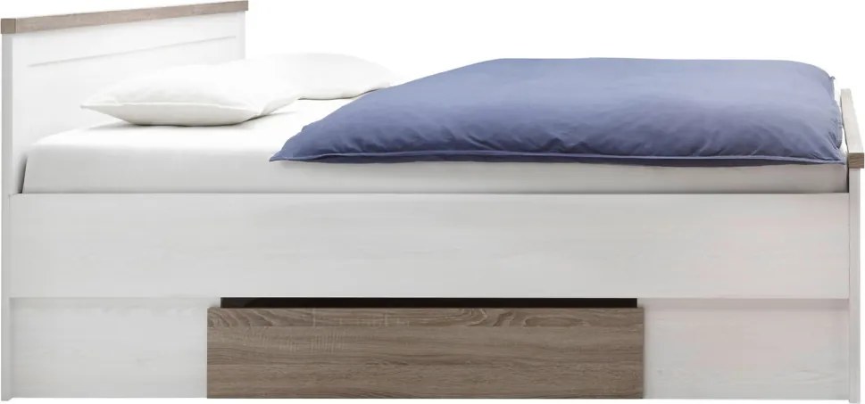 Posteľ Luca 160x200 cm, bielená pínia