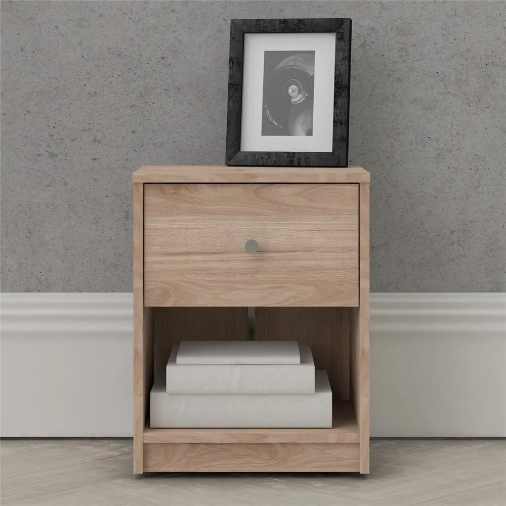 Nočný stolík v dekore duba s poličkami May - Tvilum