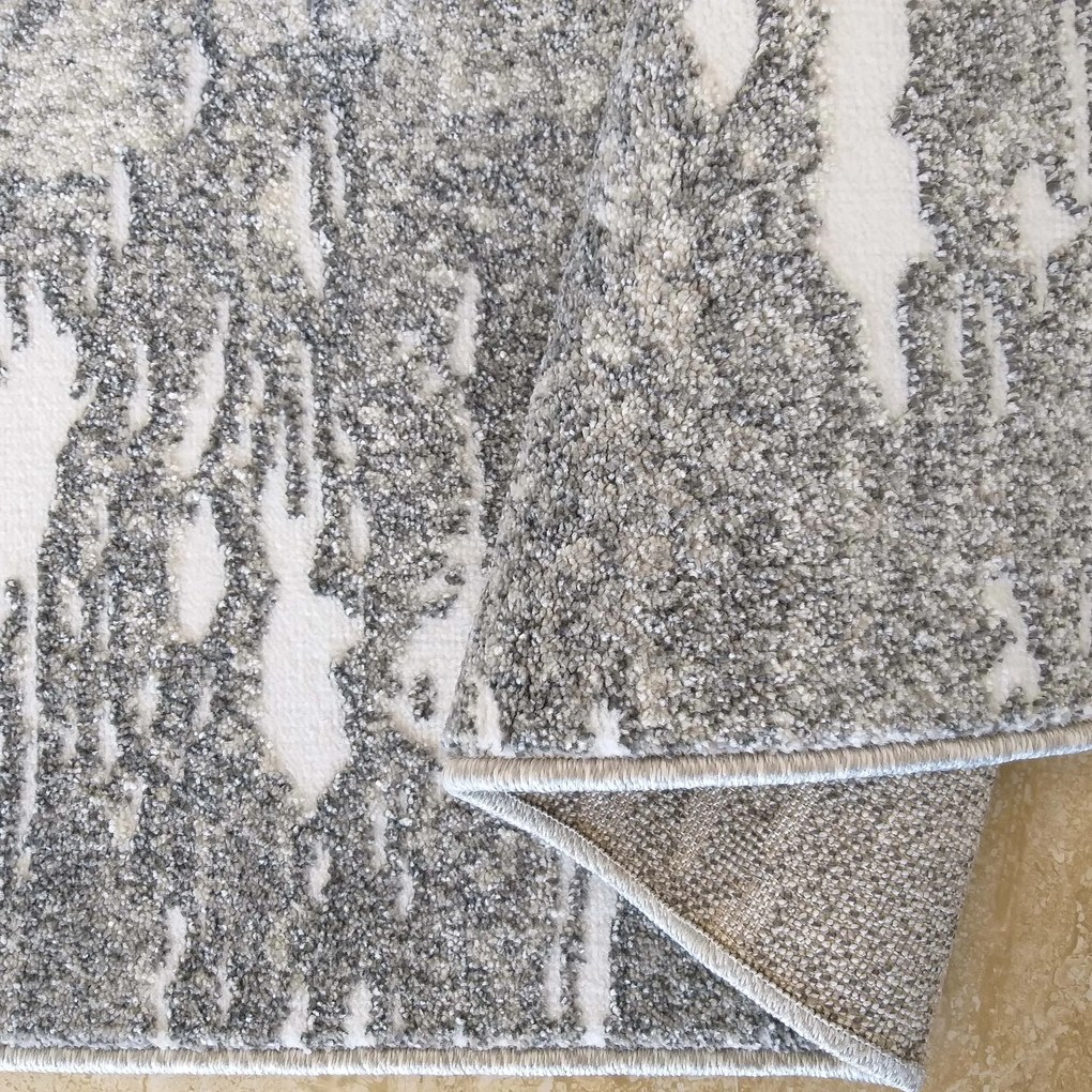 DY Sivý mramorový koberec Enigma 03 Rozmer: 80x150 cm
