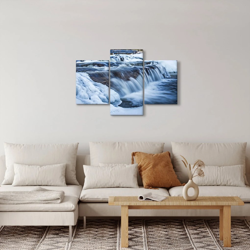 Obraz rieky v zime (90x60 cm)