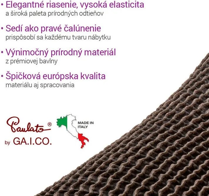 Bielastické poťahy COSTINA tabaková kreslo (š. 60 - 110 cm)