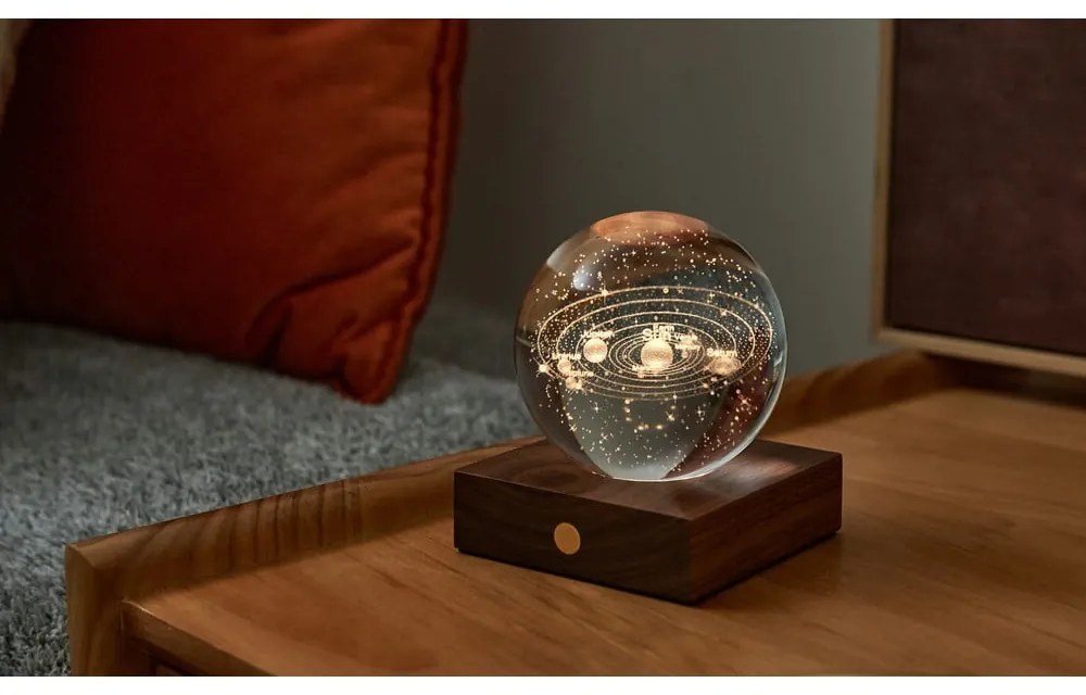 Tmavohnedá svetelná dekorácia na USB Amber – Gingko