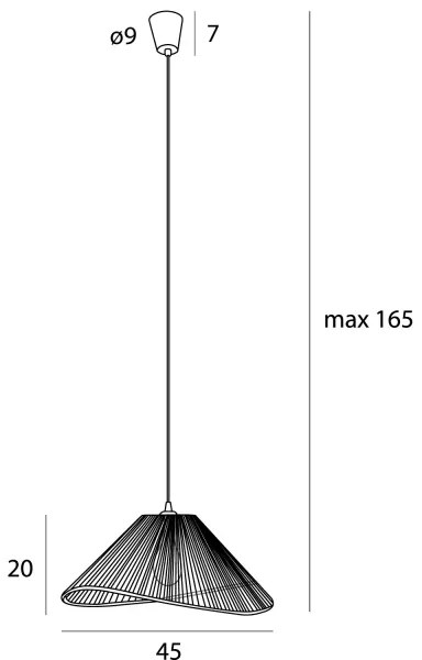 MAXLIGHT P0577 - Luster na lanku AMALFI 1xE27/15W/230V pr. 45 cm béžová