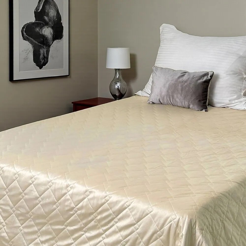 Prehoz na posteľ TORMA ECRU 220x240 cm