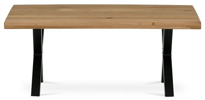 Autronic BONTEC Konferenčný stolík 110x70cm, masív, dub, KS-F110X DUB Farba: Hnedá