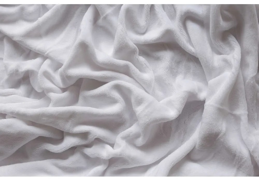 Biela napínacia mikroplyšová plachta 180x200 cm – Jerry Fabrics