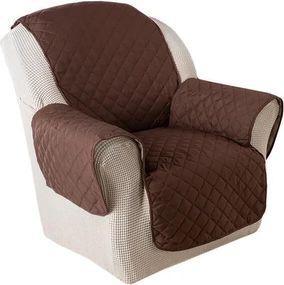 Prikrývky s opierkami béžová/hnedá kreslo - sedák 57 cm