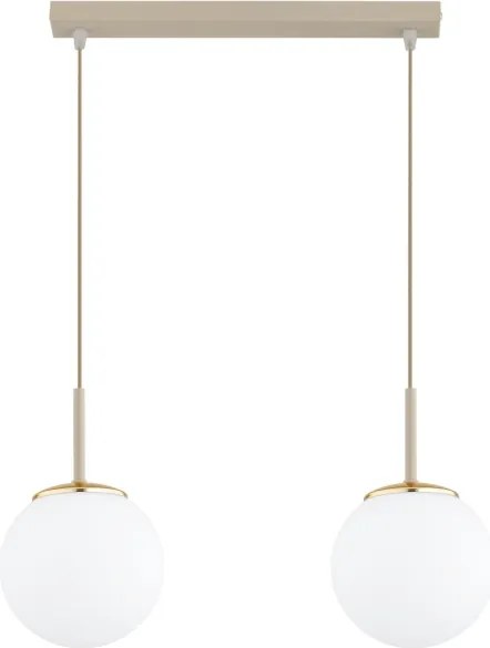 Brilagi - Závesný luster na lanku MILO 2xE27/60W/230V béžová/zlatá