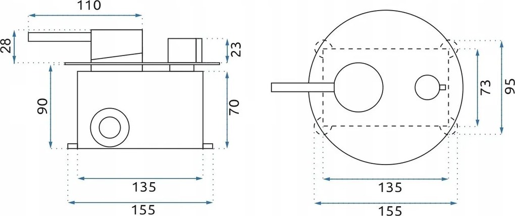 Rea Lungo, podomietková sprchová sada + BOX, biela, REA-P8540