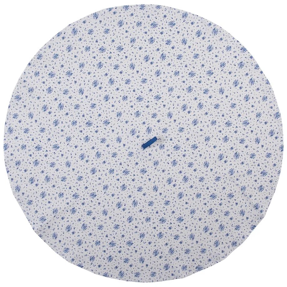 Bavlnená utierka s modrými ružičkami Blue Rose Blooming - Ø 80 cm