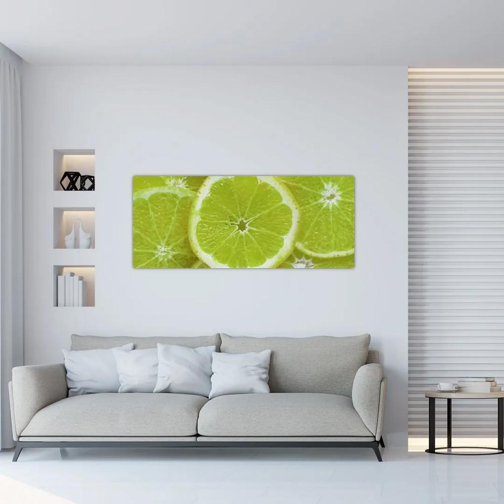 Obraz - citróny na reze (120x50 cm)