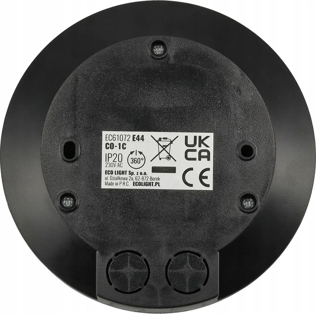 ECOLIGHT PIR pohybový senzor nastaviteľný IP20 - 110-240V - 360 ° - čierny
